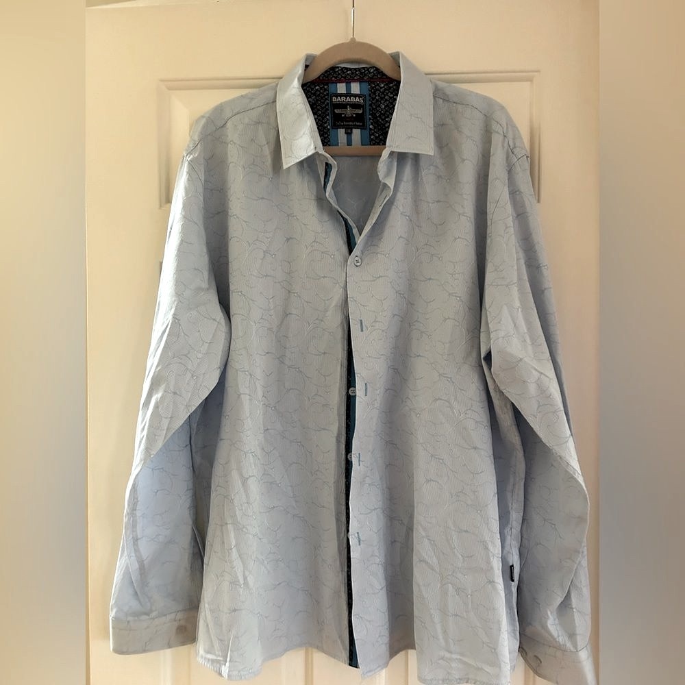 Barabas Button Down Shirt Mens XXL Embossed Design